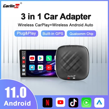 CarlinKit Inalámbrica CarPlay Android 11 de Android Auto Ai Cuadro de Mini USB Adaptador de YouTube Para Audi, Honda, Nissan Kia Toyota VW Haval GPS