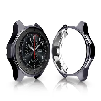 Caso para Samsung Galaxy 42mm reloj de 46mm S3 Frontera/Clásico cubierta de electrochapado de Engranajes s3 activo 2 deporte de la funda Protectora de 20mm 22mm