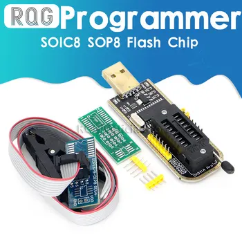 CH341 24 25 Serie EEPROM Flash BIOS USB Módulo de Programador + SOIC8 SOP8 Prueba de Clip EEPROM 93CXX / 25CXX / 24CXX KIT de BRICOLAJE