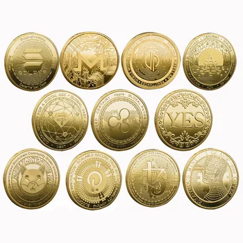 Coleccionables Cryptocurrency Moneda de Oro Sí No de Oro Dogecoin Xrp Cardano Shiba Inu para el Coleccionista de Monedas