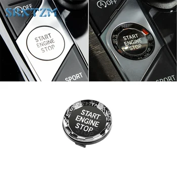 Cristal de arranque del MOTOR Interruptor de PARADA Botón de la etiqueta Engomada de Reemplazar Para el Nuevo BMW Serie 3 Serie 8 X5 X7 Z4 G20 G28 G05 G07 325li