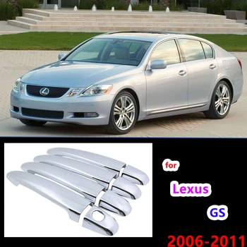 Cromo Manijas de la Cubierta del Conjunto de Recorte para Lexus GS S190 190 De 2006~2011 Accesorios, Pegatinas de Coches Estilo GS350 GS430 GS450h GS460 2010