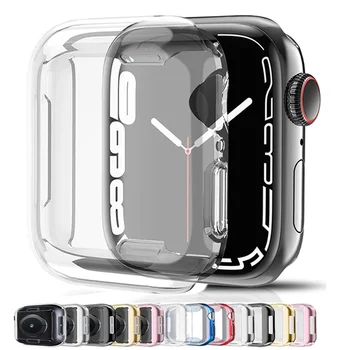 Cubierta Para Apple caja del Reloj de 44 mm 40 mm 45 mm 41 mm 42 mm 38 mm iwatch protector de pantalla funda de silicona apple watch series 3 6 se 7 8 9