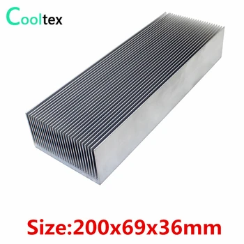 (De alta potencia) 200x69x36mm disipador de calor de Aluminio del Disipador de Calor del radiador enfriador de chip LED Electrónica de refrigeración