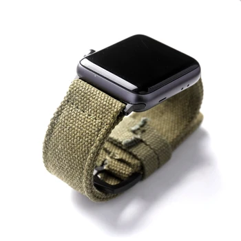 De doble Capa de Lona Resistente al Agua Para el Apple Watch 8/7/Ultra Correa de Reloj de 49MM 45 44 más Gruesa Pulsera de los Hombres