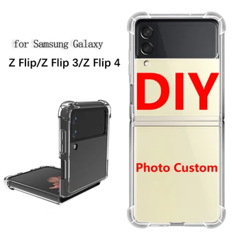 De lujo de Fotos Personalizado DIY Caso Para Samsung Galaxy Z Flip 4 5 3 Cubierta Para ZFlip 5 5G 6.7