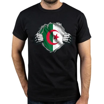 Divertido Argelia Argelia Bandera Orgullosa Camisetas Gráfico Ropa de Algodón de Manga Corta de los Regalos de Cumpleaños de Verano Nuevo Estilo T-shirt