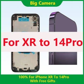 DIY Regreso de Shell Para iPhone Xr a 14 Pro Cubierta Posterior de la Vivienda Para XR A 14 Pro Vivienda de nuevo XR Hasta 14 Pro Regalo Envío Gratis