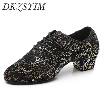 DKZSYIM Unisex zapatos de Baile latino Zapatos de Baile de las Mujeres de Tango de Salón de baile latino Zapatos Para Hombre Chico Zapatos de Jazz de la Práctica Zapatos