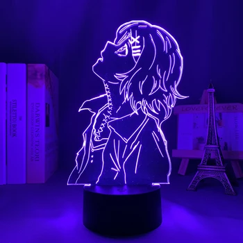 El Anime de Tokyo Ghoul 3d Lámpara Suzuya Juuzou para el Dormitorio de Decoración de la lámpara de noche Fresca del Regalo de Cumpleaños de Tokyo Ghoul Luz de Noche Led Juuzou