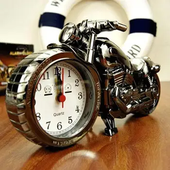Escritorio Personalizado Ornamento De Cuarzo Reloj De La Personalidad De Regalo De Amigos Fresco Alarma Para Motocicleta Modelo De Reloj De La Moda Retro Reloj Despertador