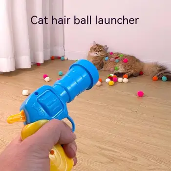 Gracioso Gato Teaser Interactivo de Formación de Juguete Creativo Gatitos Mini Pompones Juegos Juguetes para Mascotas Suministros con Pelotas de Juguete de la Felpa