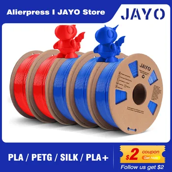 JAYO PLA/PETG/de SEDA/PLA+/Madera/ arco iris/ABS/de TPU de la Impresora 3D del Filamento 1.75 mm 5Roll de Impresión 3D, Materiales de la Impresora 3D y 3D Pen