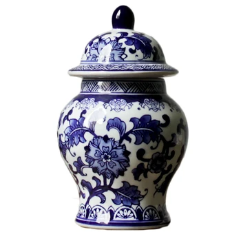 Jingdezhen porcelana pintada a mano azul y blanco de porcelana general de tanque nuevo Chino de la decoración clásica de la casa de estudio de la decoración