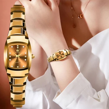 JSDUN de la Moda los Relojes de Cuarzo Para las Mujeres el Envío Libre de las Señoras Impermeable Reloj de Oro en la parte Superior de la Marca de Lujo reloj de Pulsera de Regalo Reloj Mujer