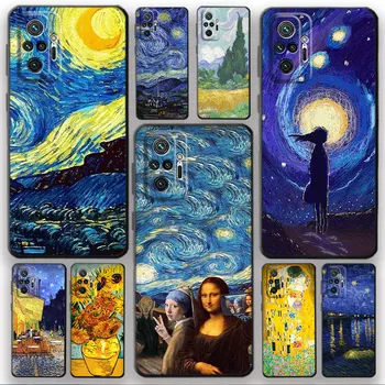 La Cubierta de silicona Noche Estrellada de Van Gogh caja del Teléfono para el Vivo Y31 S1 Y70 Y20 Y81 Y53 V17 V20 Y11 Y72 5G Y19 Y15 Y17 V21 Mate Capa