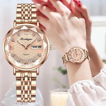 La marca de Lujo del Reloj de Cuarzo para Mujer Impermeable Luminosa Ginebra Femenino Calendario reloj de Pulsera de Reloj Libre Shiping Relogios Feminino