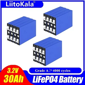 LiitoKala LiFePo4 3.2 V 30AH 5C batería de 3.2 V de litio de la batería para el bricolaje de 12V lifepo4 e-bike e scooter silla de ruedas AGV coche carritos de Golf