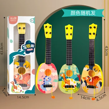 Lindo Ukelele Guitarra Para Niños De Juguete Mini Guitarra Instrumentos Musicales A Los Niños En La Educación Temprana De 4 Cuerdas De Guitarra Pequeña Bonito Regalo