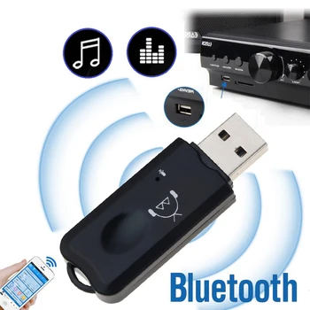 Mini USB Bluetooth Estéreo Compatible con el Receptor de Música Inalámbrico de Audio Adaptador Dongle Kit Con Micrófono Para el Altavoz Para Teléfono de Automóvil