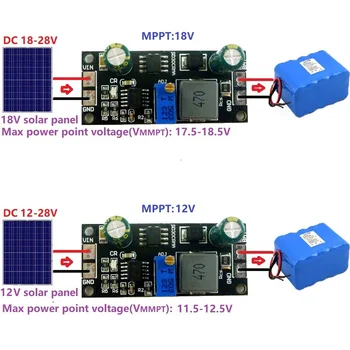 MPPT 1A LiPo Controlador de Carga Solar de la Junta de Carga de la Batería para Arduino Panel Solar Cargador Regulador Módulo de Control de 9V, 12V, 18V