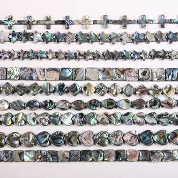 Naturales de alta Calidad Azul pavo real de Abulón Cuentas de Concha Suave Oval Rectángulo Suelta Perlas Para la Joyería DIY Collar Pulsera