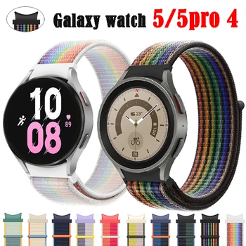 No hay Brechas de banda Para Samsung Galaxy Reloj 5 4 44/40 mm correa de Watch4 Clásico 42/46 mm de bucle de nylon de la pulsera de la Galaxia Ver 5 pro 45mm Correa