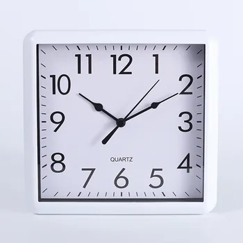 Nuevo de moda de 13 pulgadas cuadradas LCD reloj del calendario dormitorio tranquilo reloj de cuarzo de estudio de la pared de la sala del reloj