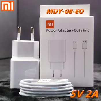 Original Xiaomi Cargador 5V2A de la UE MDY-08-EO de carga adaptador de Micro usb cable Para el Redmi 6 7 7A 6A 5A 4A 4X nota 6 pro/A2 lite