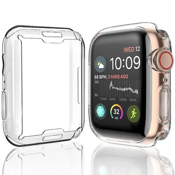 Para el Apple Watch Caso de 45 mm 41 mm 44 mm 40 mm Completo Protector de Pantalla HD Ultra-Delgada Cubierta Transparente iWatch de la Serie 7 SE 6 5 4 Accesorios