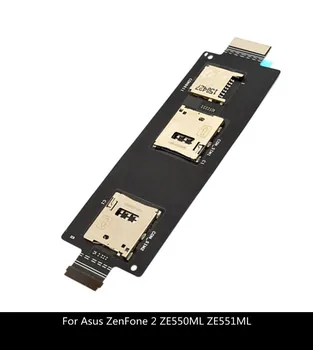Piezas de repuesto Para ASUS ZenFone 2 5.5 Pulgadas ZE551ML ZE550ML Lector de Tarjeta SIM Titular de la Ranura del Conector Flex Cable