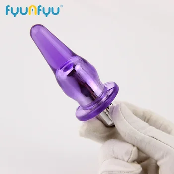 Plug Anal de Punto G Vibrador para la Mujer el Hombre Butt Plug Vibración Pequeño Tamaño Jelly Anal Juguetes Adultos del Sexo de los Productos de 1 pc