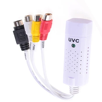 Portátil UVC usb 2.0 de Vídeo y Captura de Audio de la Tarjeta de Adaptador de USB de la TV UVC tarjeta de Captura de vhs a dvd convertidor de la Ventana de la ayuda 7/8 XP