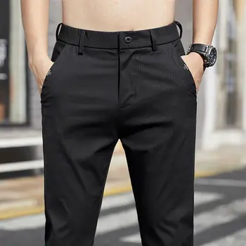 Ropa de los Hombres de Moda Casual Pantalón del Traje de Primavera, de Otoño de Todos los Sólidos partido Delgada coreana de la Ropa de los hombres de Nueva Completa del Recto Pantalones 38