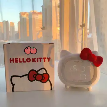 Sanrio Hello Kitty Kuromi Mi Melodía de Audio Bluetooth de Hello Kitty Niños Reloj de Alarma Inteligente LED de Luz Ambiental Gato de la Historieta del Altavoz