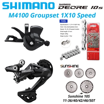 Shimano Deore m4100 1x10S Grupo de Desviadores RD-M4120 10 Palanca de Cambio de velocidades Sol Cassette 36T 40T 42T 46T 50 T VXM de la Cadena de 10V