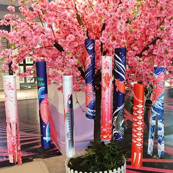 Suave al Tacto con Encanto Japonés Carpa manga de viento de la Serpentina de Peces de la Bandera de la Decoración de Restaurante