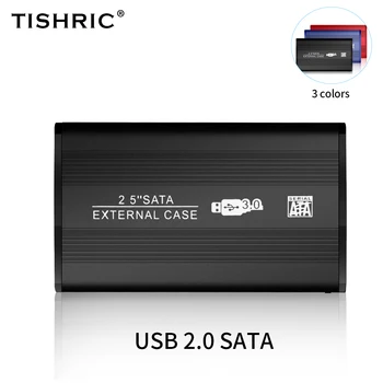 TISHRIC Hdd Usb 2.0 A Sata soporta hasta 8 TB de Disco Duro Externo de Caso de la caja de disco duro Disco Duro Caso 2 A 5 de la Carcasa del Disco Duro