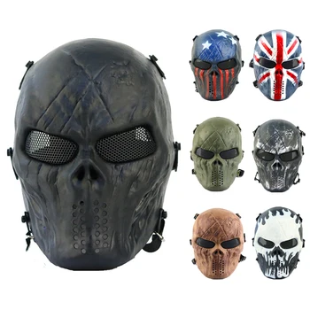 Táctica De Cara Completa De Protección De La Máscara De Halloween Masquerade Un Juego De Guerra Y Disparos Equipo De Caza Militar Airsoft Paintball Máscaras
