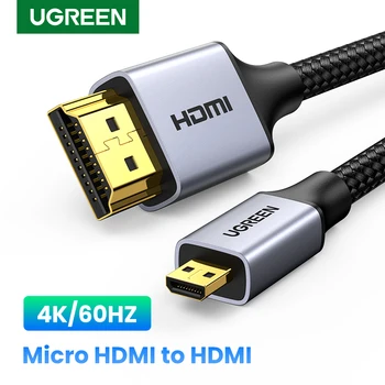 UGREEN Micro HDMI Cable Compatible con 4K/60 horas lectivas Micro HD IDH Cable macho a Macho Para GoPro, Sony Proyector de 1m 1.5 m 2m 3m Cable Micro