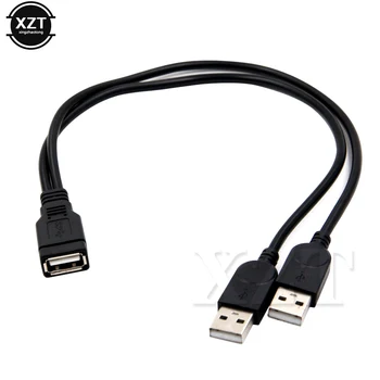 USB 2.0 a Macho a USB Hembra 2 doble Doble de la fuente de Alimentación USB Hembra Splitter Cable de Extensión de CONCENTRADORES de Carga para Impresoras
