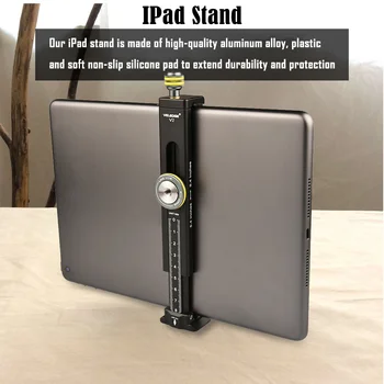 V2 Universal de la Tableta Titular de la Aleación de Aluminio para Montaje en Trípode Soporte para iPad Surface Pro Teléfono Móvil de Apoyo