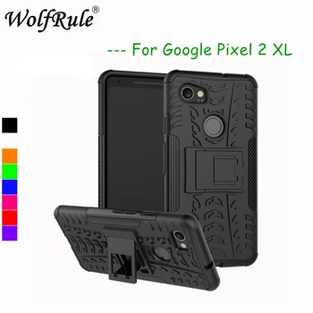 WolfRule sFor Caso de Google Pixel 2 XL cubierta de Doble Capa de Armadura Caso De Google Pixel 2 XL Caso de Silicona TPU Para Google Pixel 2XL