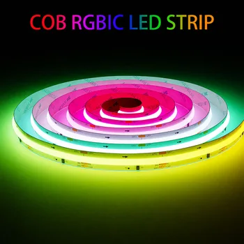 WS2811 720Leds/M RGBIC de la MAZORCA LED de la Tira de Direccionable Sueño Color de 12mm de PCB WS2812B WS2812 de Alta Densidad de Luz Flexible RA90 DC12/24V